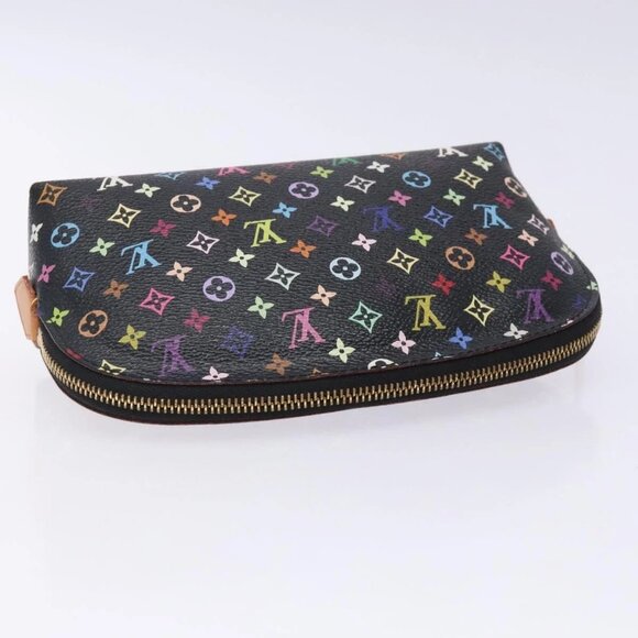 LOUIS VUITTON Multicolor Pochette Cosmetic Pouch Black M47355 Auth BA3915 - Picture 5 of 16